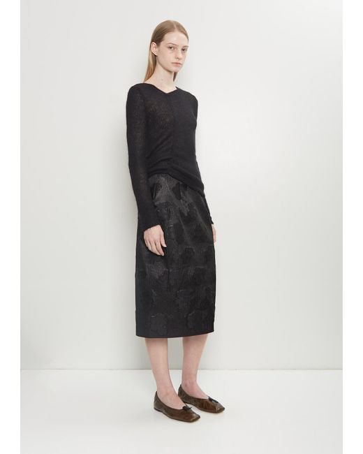 CECILIE BAHNSEN Black Allegra Silk Skirt