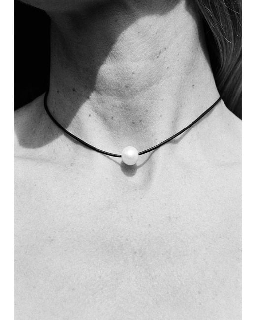 Sophie Buhai Gray Circle Pearl Choker