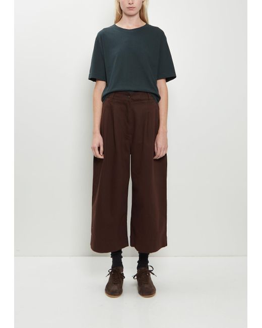 MHL by Margaret Howell Multicolor Pleated Culotte Cotton Pants
