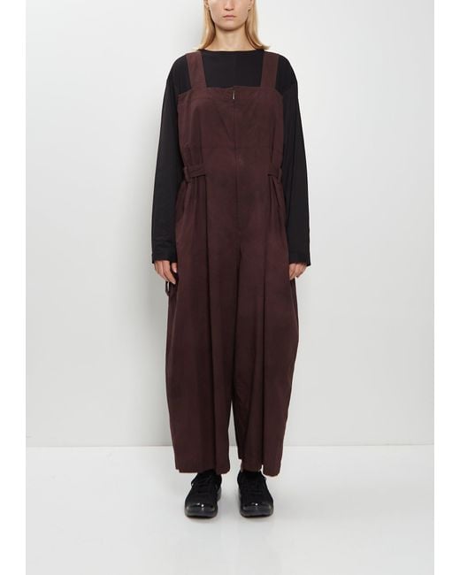 Y's Yohji Yamamoto Red Oversized Cotton Wool Overalls
