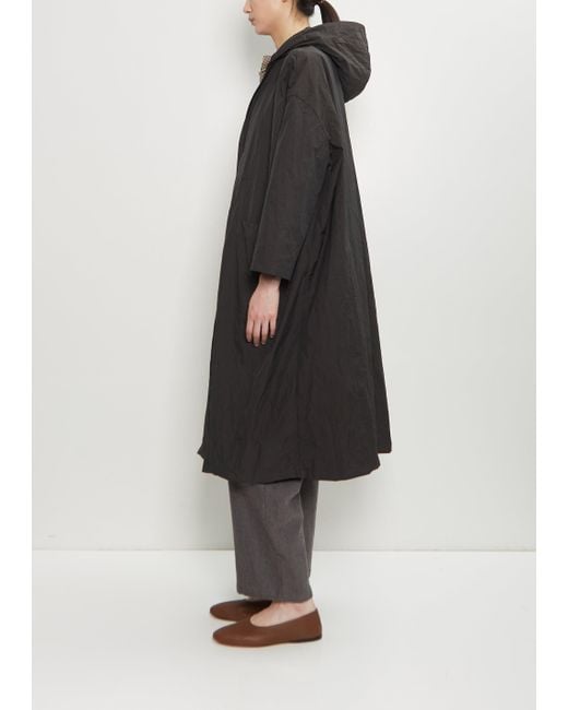 Apuntob Black Technical Hooded Light Coat