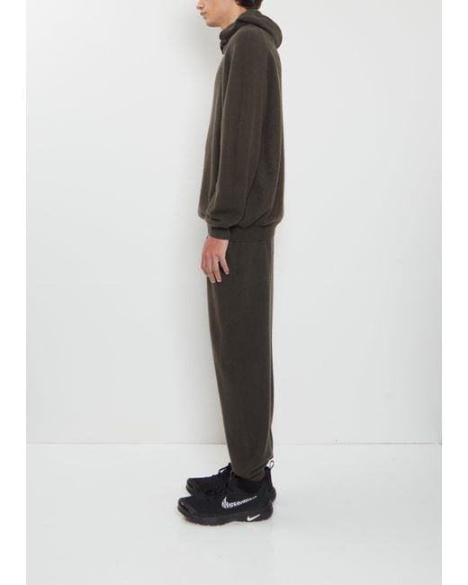 Frenckenberger Black Hooded Cashmere Sweater Mono