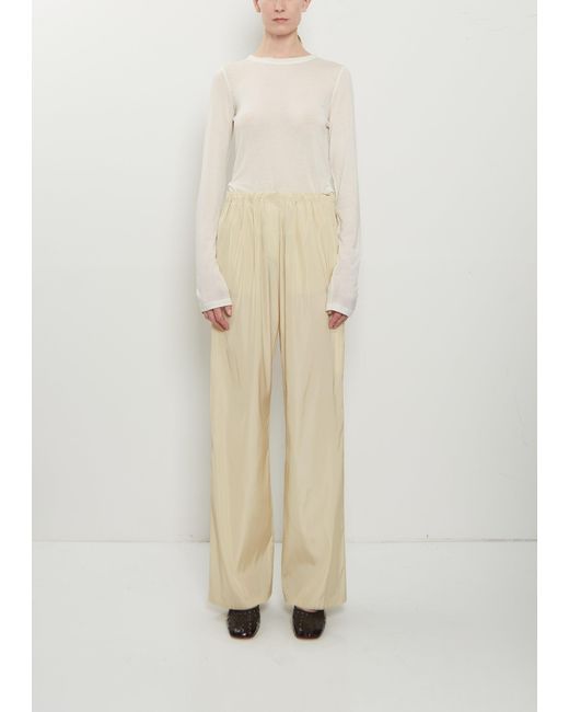 Colleen Allen Natural Drawstring Slip Pant