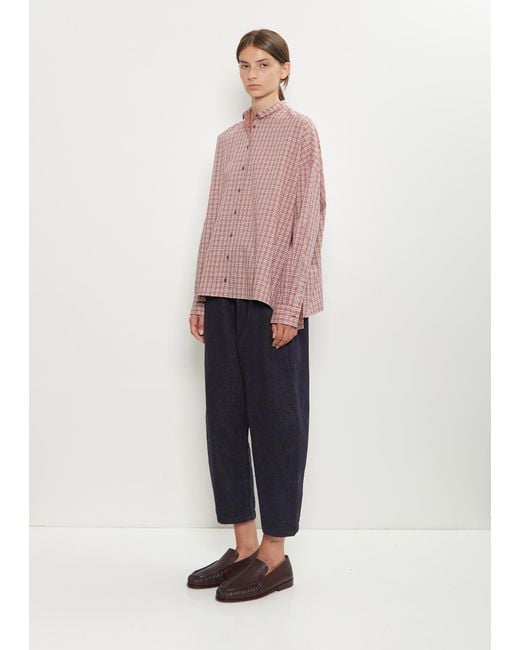 Apuntob Blue Japanese Denim Curved Pull On Pant