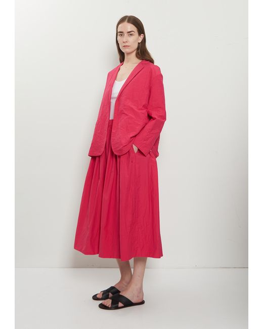 Apuntob Red Open Front Technical Poplin Jacket
