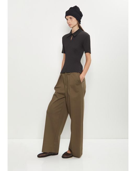 Issey Miyake Black Knit Asymmetrical Hat