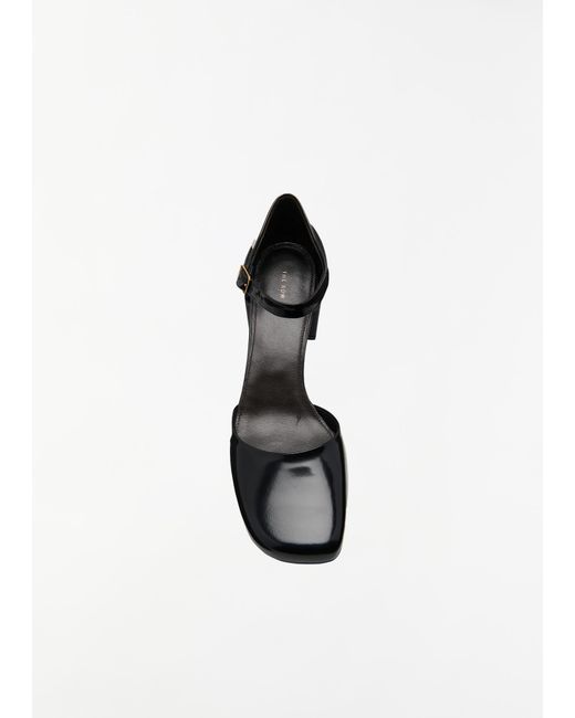 The Row White Penelope Ankle Strap Heel