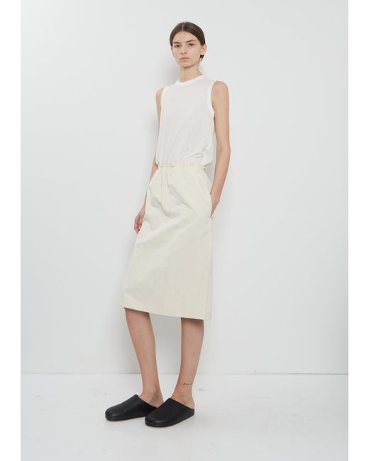Ter Et Bantine White Short Tube Linen Blend Skirt