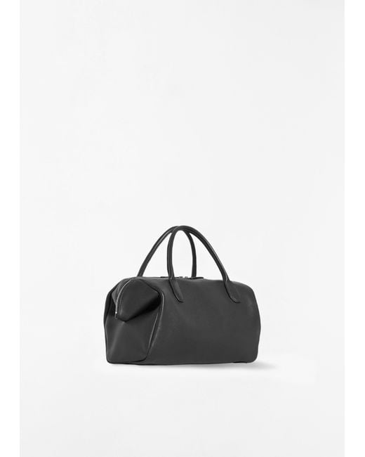 The Row Black Faye Bowling Bag