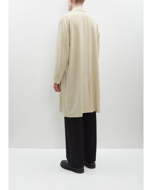 AURALEE Hard Twist Wool Twill Soutien Collar Coat in Natural Lyst