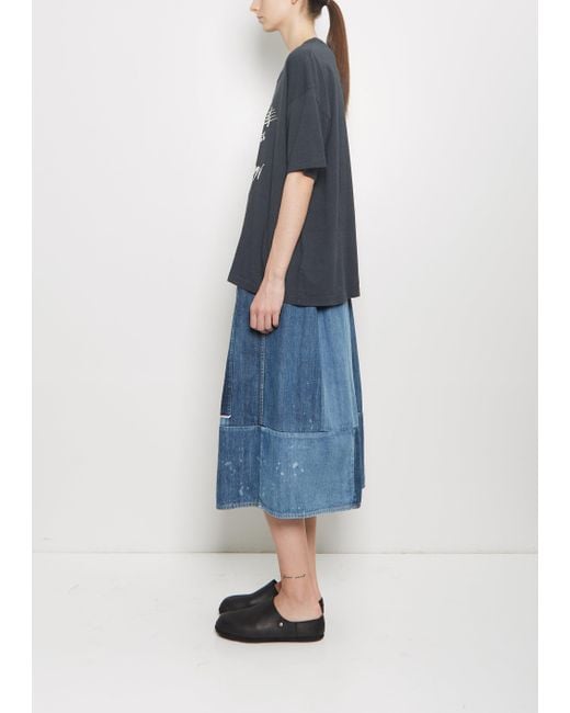 Visvim Blue Jumbo Cotton Blend Damaged Finish Tee