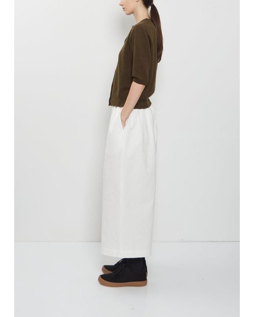Margaret Howell Green Short Sleeve Cashmere Cotton Cardigan