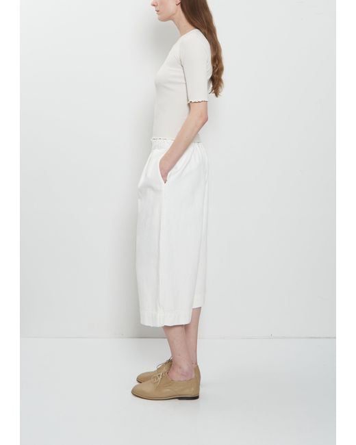 Lauren Manoogian White Washed Cotton Crop Trouser