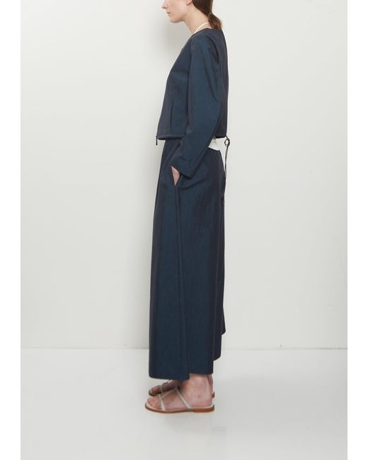 Dusan Blue Silk Cotton Bomber