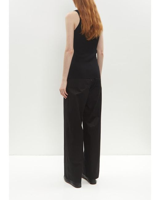 Totême Black Organic Cotton Compact Knit Tank