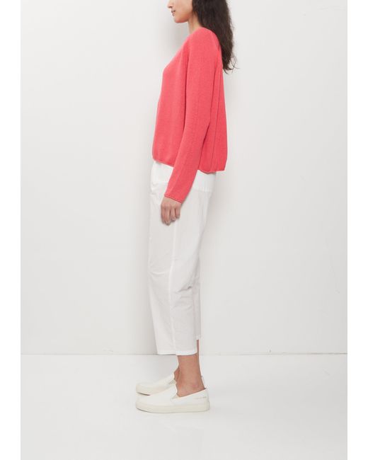 Apuntob Red Wild Silk Boatneck Sweater
