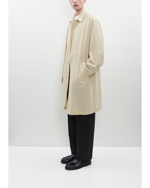 AURALEE Hard Twist Wool Twill Soutien Collar Coat in Natural AURALEE Hard Twist Wool Twill Soutien Collar Coat in Natural