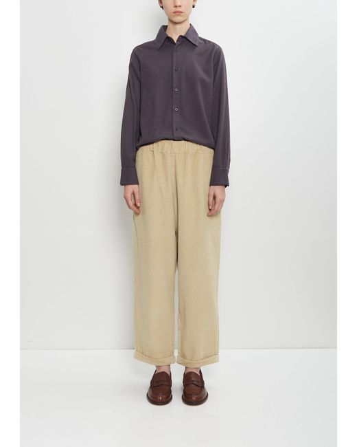 Labo.art Blue Paride Cotton Velvet Pant
