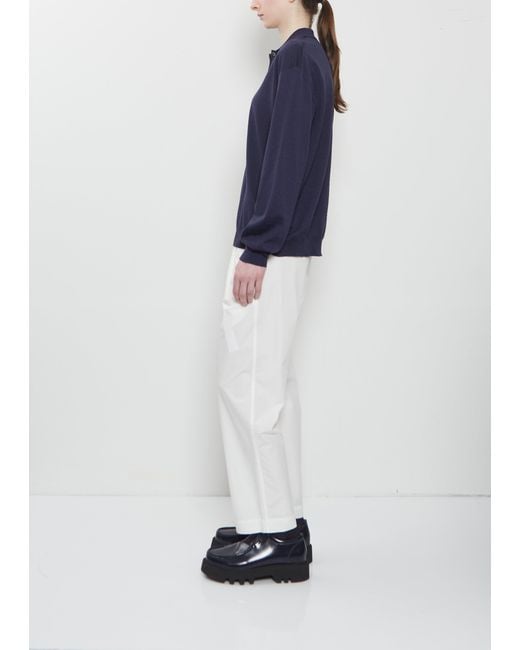 Sofie D'Hoore Blue Morse Wool Polo Sweater