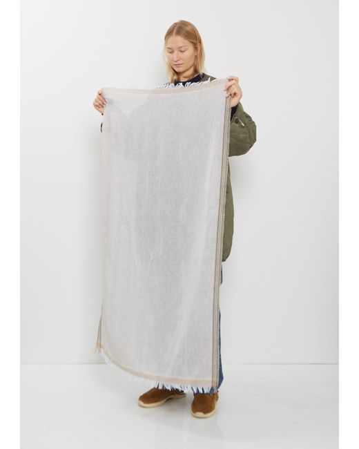 Begg x Co Green Fiji Archer Cotton Linen Scarf