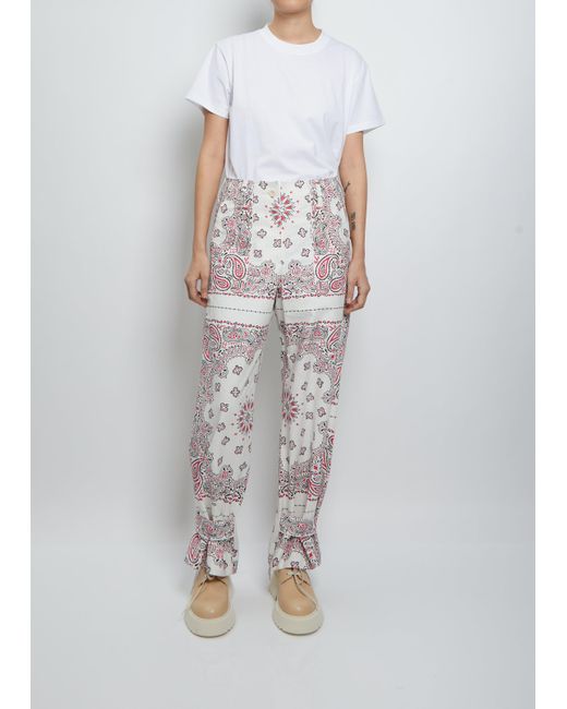 Sacai Bandana Print Pants in White | Lyst