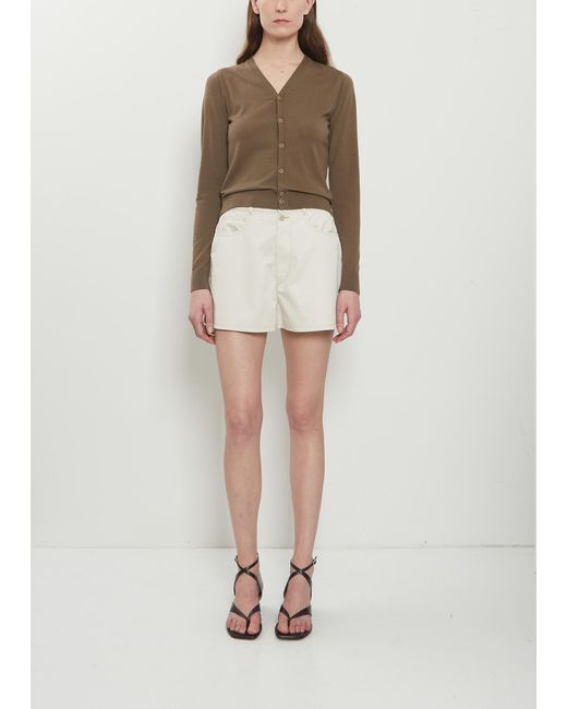 Lemaire Natural High Waisted Shorts