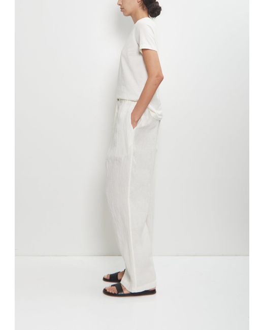 Sofie D'Hoore White Linen Pilar Low Crotch Pant