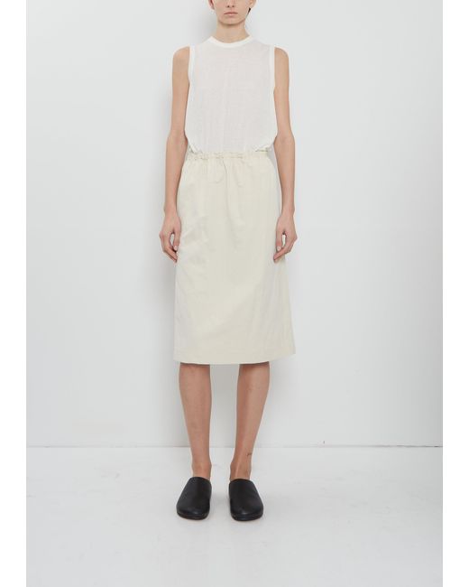Ter Et Bantine White Short Tube Linen Blend Skirt