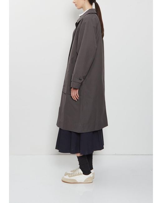 MHL by Margaret Howell Gray Railway Cotton Mac Coat