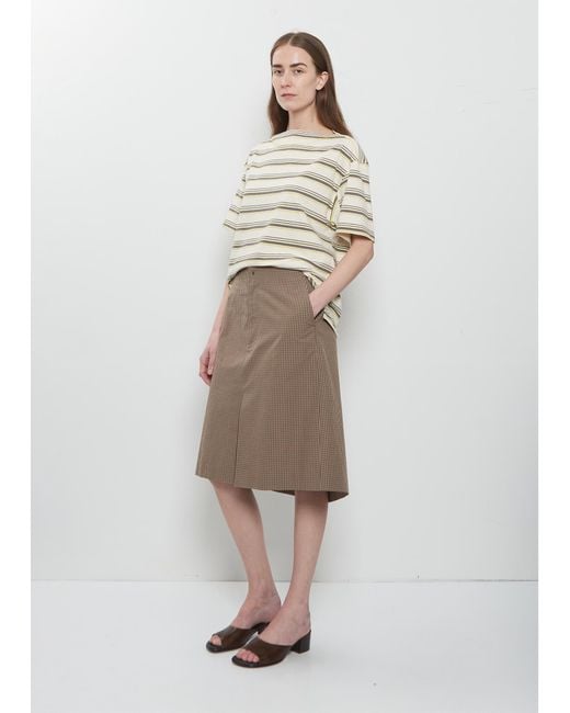 6397 Natural Fishtail Cotton Skirt