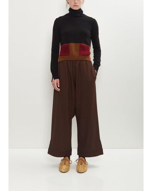Plan C Multicolor Wool Adjustable Cuffs Trousers
