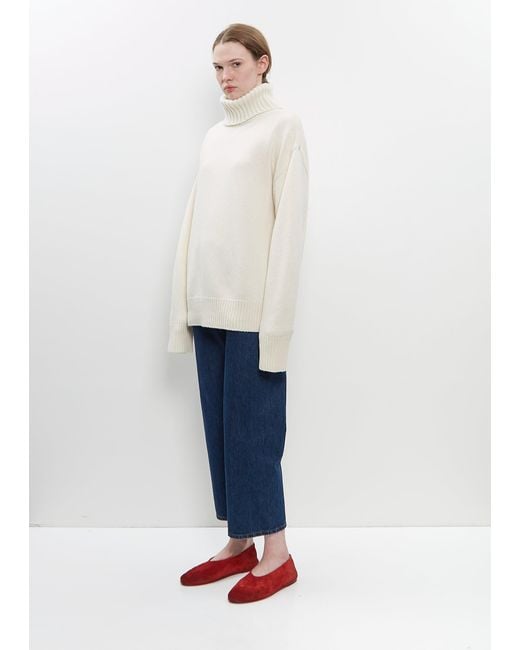 Extreme Cashmere White Cashmere N°20 Oversize Xtra Sweater