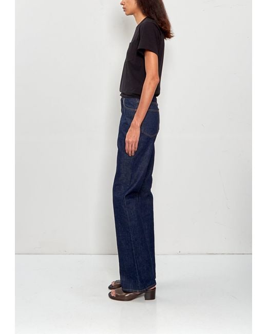 Comoli Black Denim 5-pocket Pants