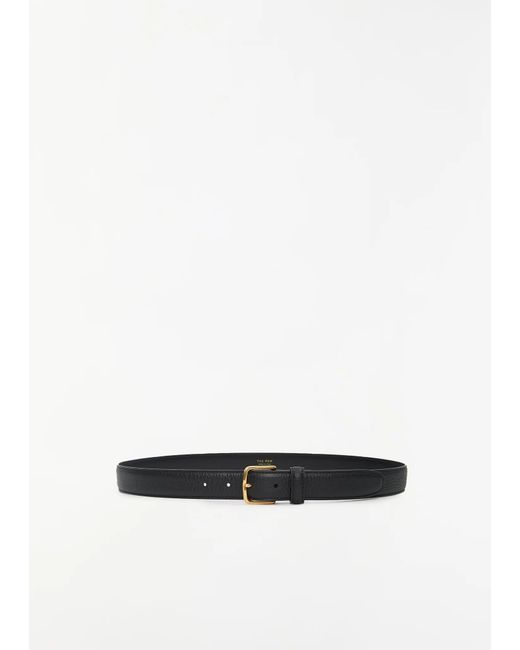 The Row White Classic Grain Leather Belt