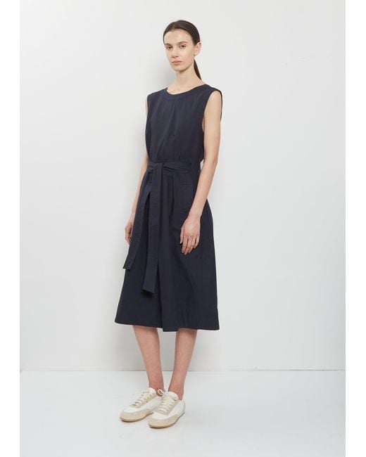 MHL by Margaret Howell Blue Cross Back Cotton Apron Dress