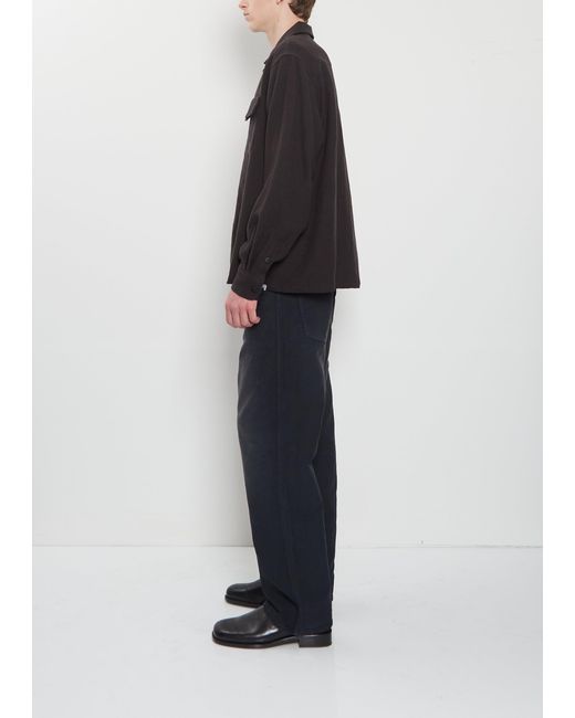 Visvim Men Black Carrow Wool Linen Shirt
