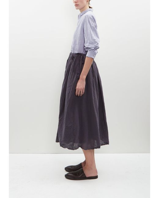Pas De Calais Blue Tucked Long Skirt