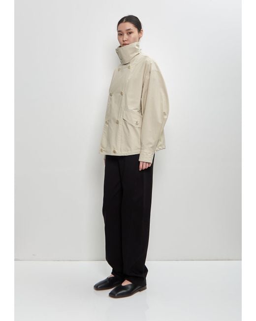 Lemaire White Cotton Double Flap Light Blouson