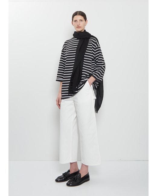 Denis Colomb Black Samba Solid Linen Shawl