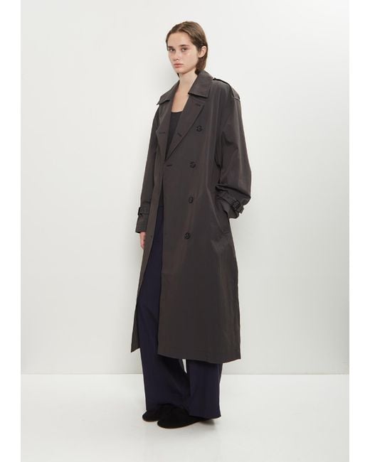Totême  Black Crisp Cotton Summer Trench