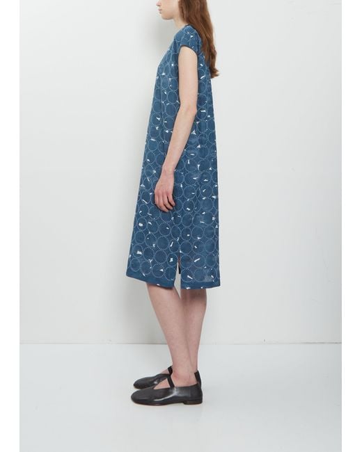 Minä Perhonen Blue Pensaat & Tambourine Cotton Dress