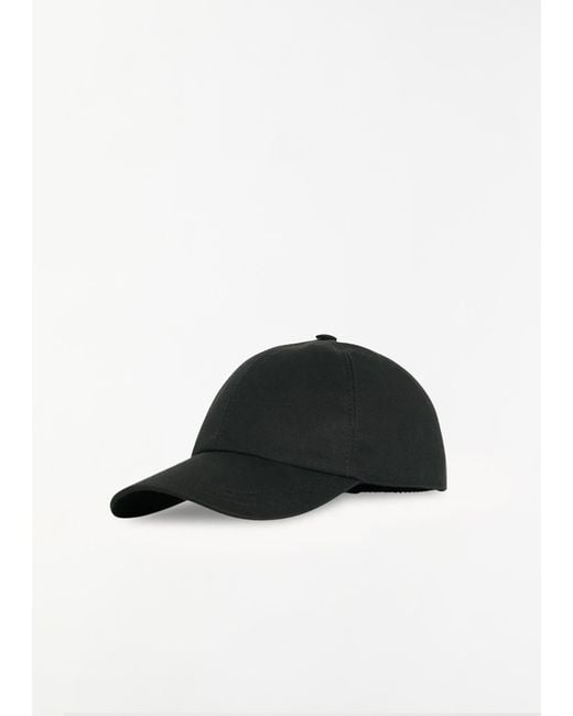 The Row Black Caspian Cotton Hat