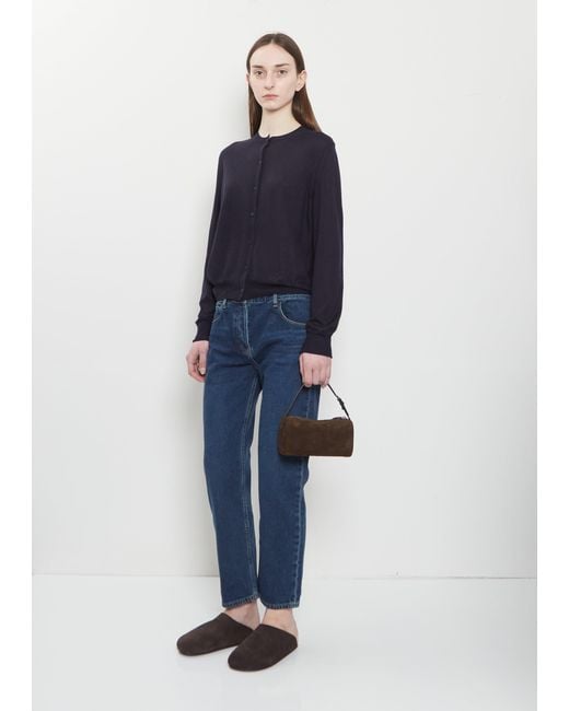 The Row Blue 90's Suede Bag