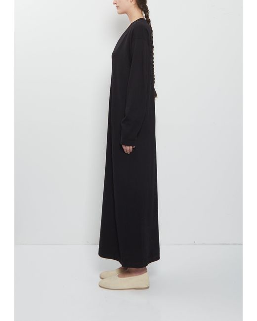 Extreme Cashmere Black N°480 Invite Cashmere Cotton Dress