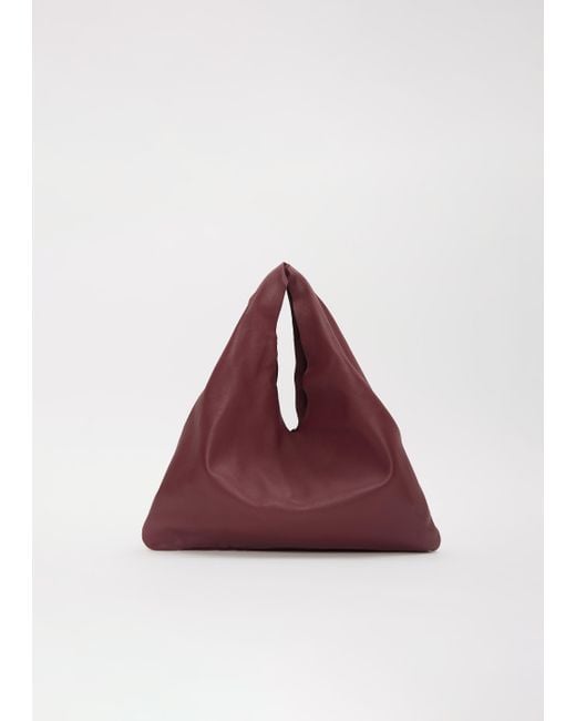 The Row Purple Leather Bindle, Small