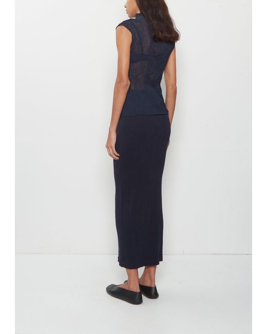 Issey Miyake Blue Chiffon Twist 1 Top