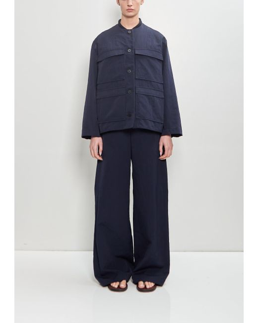 Ter Et Bantine Blue Linen Blend Work Jacket