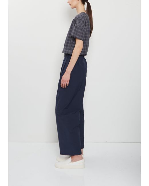 Apuntob Blue Technical Cotton Straight Trousers