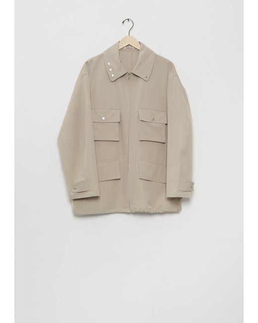 Auralee White Wool Max Canvas Blouson