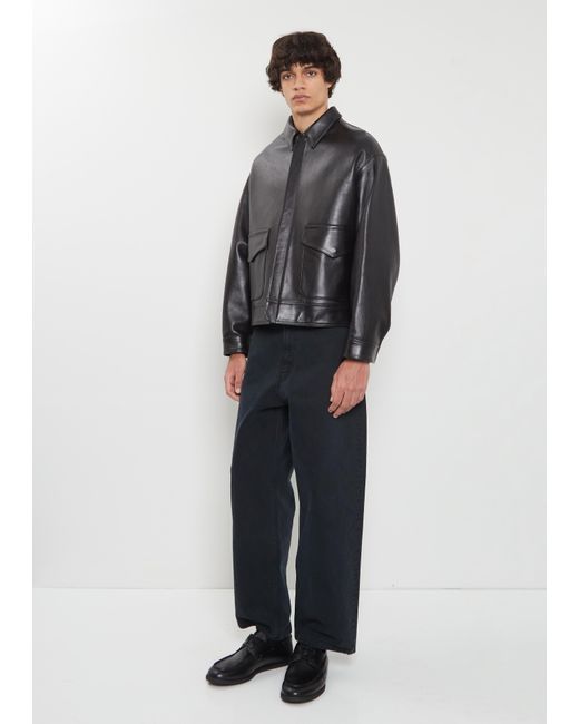 A.Presse Men Black Type A-2 Flight Leather Jacket